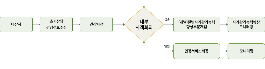 신체건강사례관리 개입 절차 